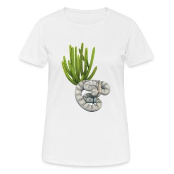 Klapperschlange - Frauen T-Shirt atmungsaktiv - Weiß - Vorne - AI Model Female 172 dark (172cm)