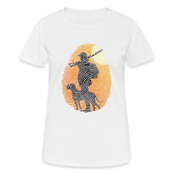 Jagd Jäger Jagd auf meine DNA - Frauen T-Shirt atmungsaktiv - Weiß - Vorne - AI Model Female 172 dark (172cm)