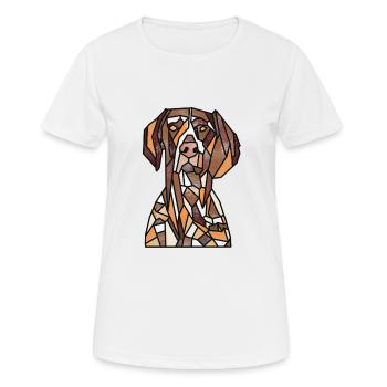 Pointeur allemand - T-shirt respirant Femme - blanc - Devant - AI Model Female 172 dark (172cm)