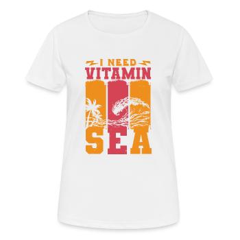 I NEED VITAMIN SEA - Women's Breathable T-Shirt - white - Front - AI Model Female 172 dark (172cm)