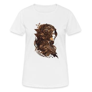 Le steampunk comme passe-temps pour les fans de cosplay et de technologie - T-shirt respirant Femme - blanc - Devant - AI Model Female 172 dark (172cm)