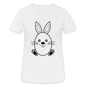 Osterhase - Frauen T-Shirt atmungsaktiv - Weiß - Vorne - AI Model Female 172 dark (172cm)