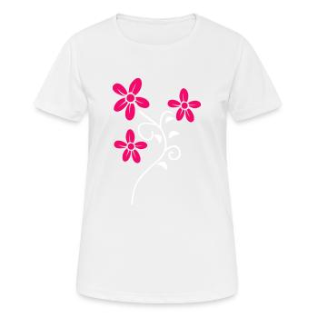 Flower Blume Pflanze - Frauen T-Shirt atmungsaktiv - Weiß - Vorne - AI Model Female 172 dark (172cm)