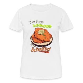 Life Lemon Schnitzel - T-shirt respirant Femme - blanc - Devant - AI Model Female 172 dark (172cm)