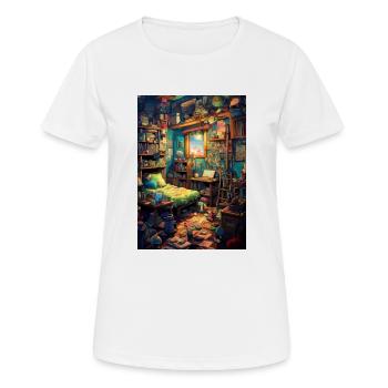 Chambre d’enfants vintage - T-shirt respirant Femme - blanc - Devant - AI Model Female 172 dark (172cm)