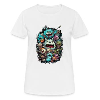 Attaque des chats domestiques - T-shirt respirant Femme - blanc - Devant - AI Model Female 172 dark (172cm)