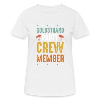 Équipe de fête Golden Sands - T-shirt respirant Femme - blanc - Devant - AI Model Female 172 dark (172cm)