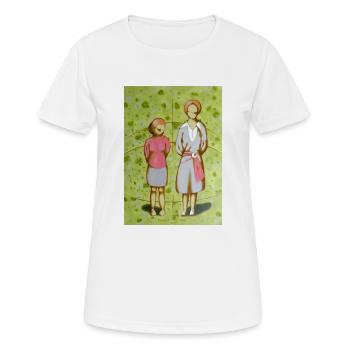 Sœurs - T-shirt respirant Femme - blanc - Devant - AI Model Female 172 dark (172cm)