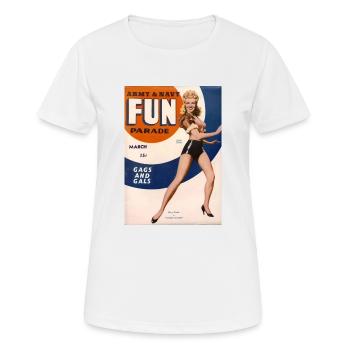 Vintage pin-up Army and Navy - Women's Breathable T-Shirt - white - Front - AI Model Female 172 dark (172cm)