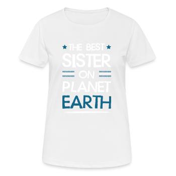 Best Sister Saying - Women's Breathable T-Shirt - white - Front - AI Model Female 172 dark (172cm)