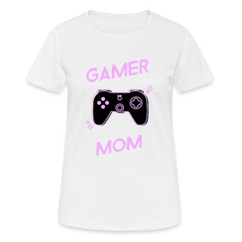 Gamer Mom - Women's Breathable T-Shirt - white - Front - AI Model Female 172 dark (172cm)