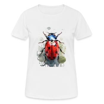 Cooler Wasserfarben Boho Marienkaefer Insekt - Frauen T-Shirt atmungsaktiv - Weiß - Vorne - AI Model Female 172 dark (172cm)