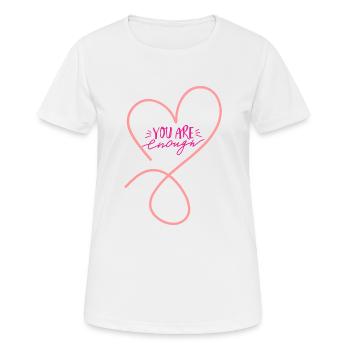You Are Enough - Women's Breathable T-Shirt - white - Front - AI Model Female 172 dark (172cm)