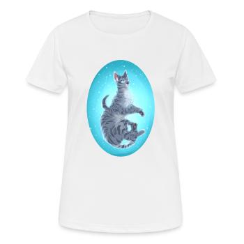 Jayfeather Häherfeder Graue Katze Warrior Cats - Frauen T-Shirt atmungsaktiv - Weiß - Vorne - AI Model Female 172 dark (172cm)