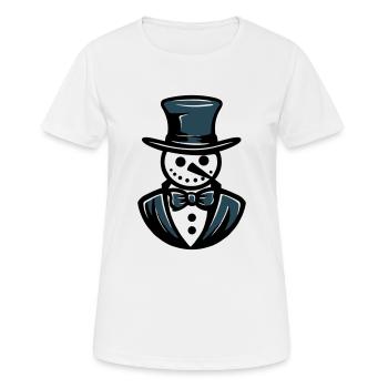 Bonhomme de neige Frosty Gentleman - T-shirt respirant Femme - blanc - Devant - AI Model Female 172 dark (172cm)