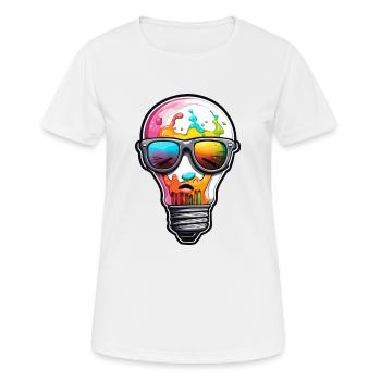 Bulb / Bulb / Brightness / Light - Women's Breathable T-Shirt - white - Front - AI Model Female 172 dark (172cm)
