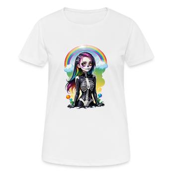 Halloween - Rock & Regenbogen - Frauen T-Shirt atmungsaktiv - Weiß - Vorne - AI Model Female 172 dark (172cm)