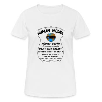 2009 - Frauen T-Shirt atmungsaktiv - Weiß - Vorne - AI Model Female 172 dark (172cm)