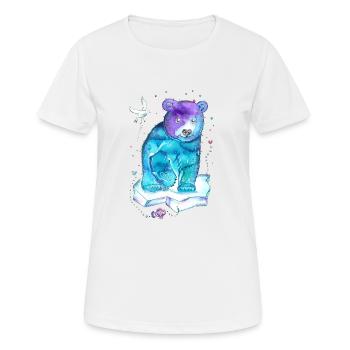 Gute Laune Eisbär - Frauen T-Shirt atmungsaktiv - Weiß - Vorne - AI Model Female 172 dark (172cm)
