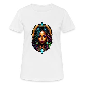 Afro Woman - Beauty - Women's Breathable T-Shirt - white - Front - AI Model Female 172 dark (172cm)
