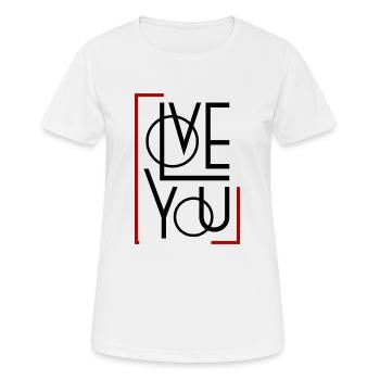 Je t’aime je t’aime - T-shirt respirant Femme - blanc - Devant - AI Model Female 172 dark (172cm)