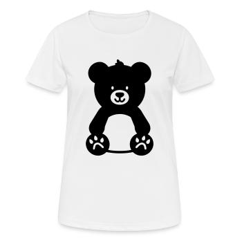 Ours en peluche - T-shirt respirant Femme - blanc - Devant - AI Model Female 172 dark (172cm)