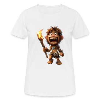 Caveman #lovely toons - Women's Breathable T-Shirt - white - Front - AI Model Female 172 dark (172cm)