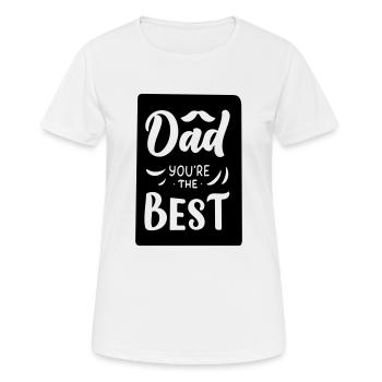 Papa, du bist der beste - Frauen T-Shirt atmungsaktiv - Weiß - Vorne - AI Model Female 172 dark (172cm)