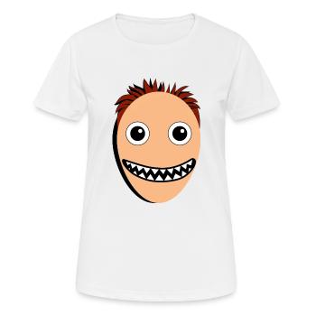 Homme rigolo avec une bouche de monstre - T-shirt respirant Femme - blanc - Devant - AI Model Female 172 dark (172cm)