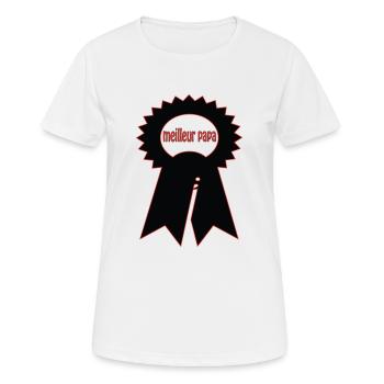 Best Dad - Women's Breathable T-Shirt - white - Front - AI Model Female 172 dark (172cm)