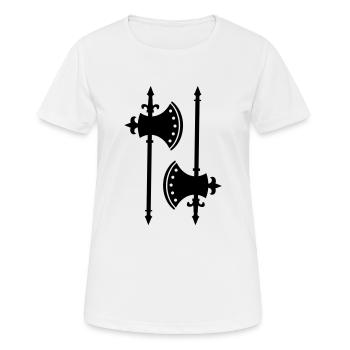 äxte - Frauen T-Shirt atmungsaktiv - Weiß - Vorne - AI Model Female 172 dark (172cm)