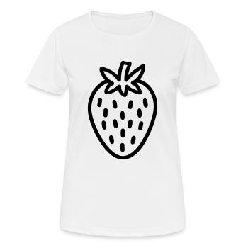 fraise - T-shirt respirant Femme - blanc - Devant - AI Model Female 172 dark (172cm)