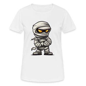 Mumie Halloween Comic - Frauen T-Shirt atmungsaktiv - Weiß - Vorne - AI Model Female 172 dark (172cm)