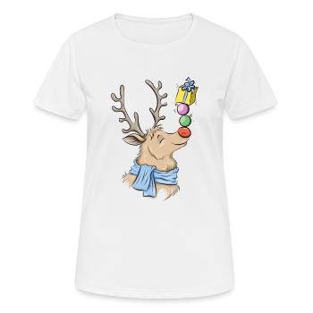 Renne - T-shirt respirant Femme - blanc - Devant - AI Model Female 172 dark (172cm)