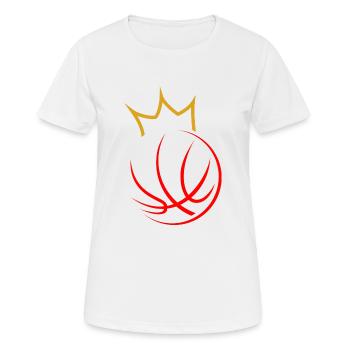 Basketball T-shirts,Hoodies,Caps in Kronen-design - Frauen T-Shirt atmungsaktiv - Weiß - Vorne - AI Model Female 172 dark (172cm)