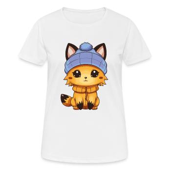 Fuchs Comic - Frauen T-Shirt atmungsaktiv - Weiß - Vorne - AI Model Female 172 dark (172cm)