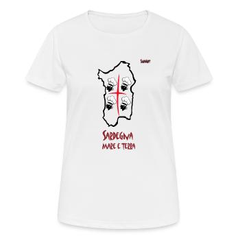 Sardegna - Mare e Terra - Women's Breathable T-Shirt - white - Front - AI Model Female 172 dark (172cm)