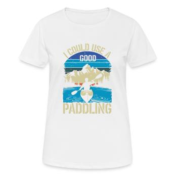 Adventure on the water - Women's Breathable T-Shirt - white - Front - AI Model Female 172 dark (172cm)