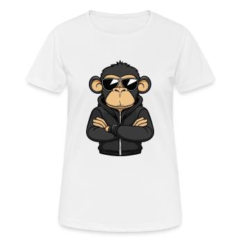 Monkey Comic - Women's Breathable T-Shirt - white - Front - AI Model Female 172 dark (172cm)
