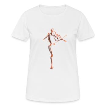Violoniste - T-shirt respirant Femme - blanc - Devant - AI Model Female 172 dark (172cm)