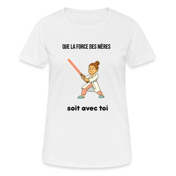 Fête des Mères – Cadeau original - T-shirt respirant Femme - blanc - Devant - AI Model Female 172 dark (172cm)