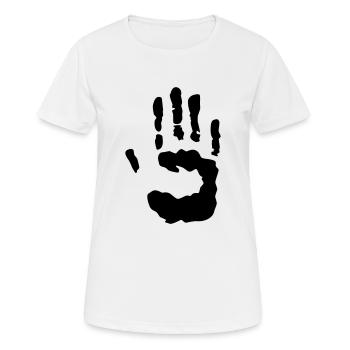 trace hand - Women's Breathable T-Shirt - white - Front - AI Model Female 172 dark (172cm)