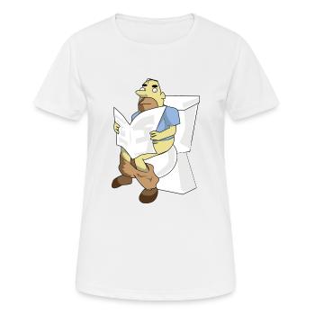 bath bath bathtub bathtub shower shower102 - Women's Breathable T-Shirt - white - Front - AI Model Female 172 dark (172cm)
