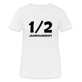 1/2 Jahrhundert 50 - Frauen T-Shirt atmungsaktiv - Weiß - Vorne - AI Model Female 172 dark (172cm)