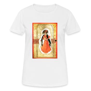 Lady Orange victorienne - T-shirt respirant Femme - blanc - Devant - AI Model Female 172 dark (172cm)