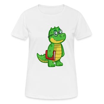 krokodil crocodile alligator animal tiere1 - Frauen T-Shirt atmungsaktiv - Weiß - Vorne - AI Model Female 172 dark (172cm)