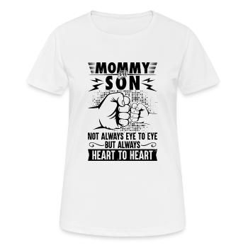 Mommy and son always heart to heart - Frauen T-Shirt atmungsaktiv - Weiß - Vorne - AI Model Female 172 dark (172cm)