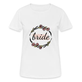 Wedding marriage wedding ceremony love loyalty gift idea - Women's Breathable T-Shirt - white - Front - AI Model Female 172 dark (172cm)
