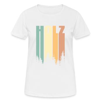 BOIS SCIE TRONÇONNEUSE CADEAU FORÊT FÖRSTER PROFESSION - T-shirt respirant Femme - blanc - Devant - AI Model Female 172 dark (172cm)