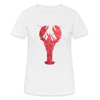 Homard rouge aux formes géométriques - T-shirt respirant Femme - blanc - Devant - AI Model Female 172 dark (172cm)